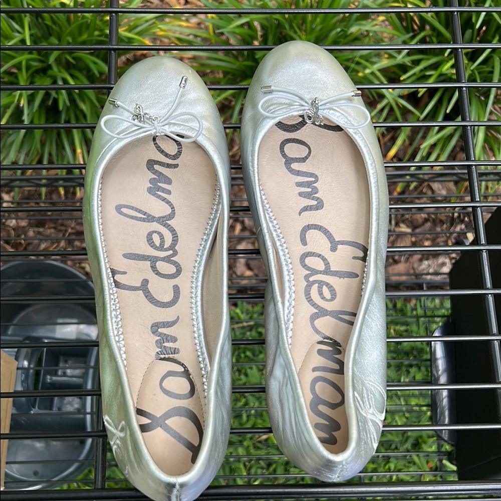 Sam Edelman Silver Ballet Flats